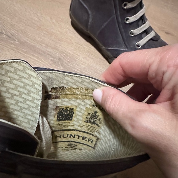 Hunter rain boots purple with laces (combat style) - Picture 8 of 9